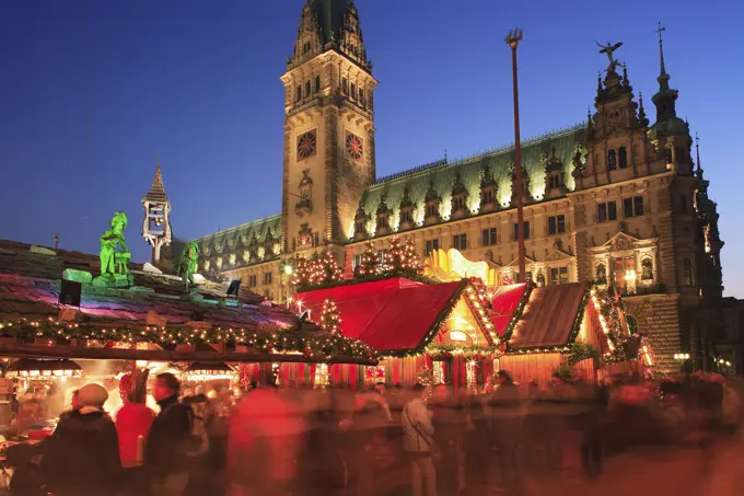 Germany, Hamburg & Schleswig-holstein, Hamburg, Christmas Market