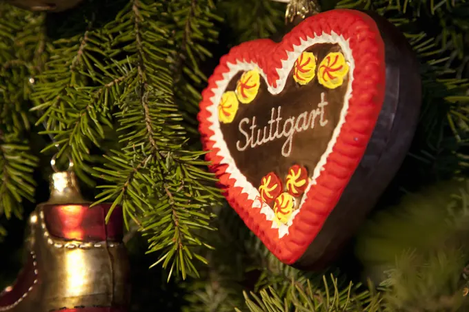 Germany, Baden Wurttemberg, Stuttgart, Christmas Market - Christmas decoration