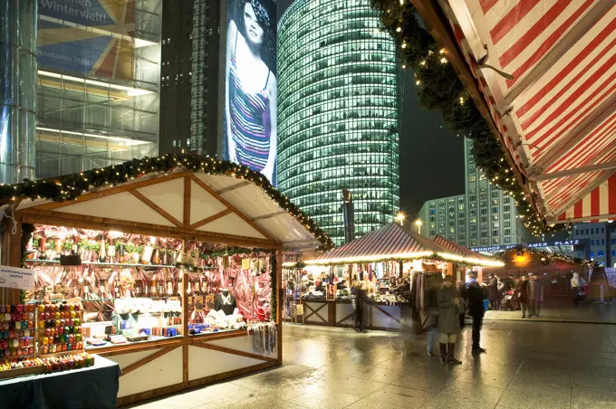 Germany, Berlin, Potsdamer Platz, Christmas Markets Potsdamer Platz Berlin Germany