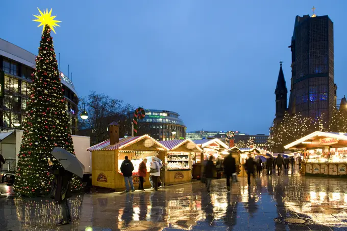 Germany, Berlin, Kurfurstendamm, Christmas Markets Kurfurstendamm Berlin Germany