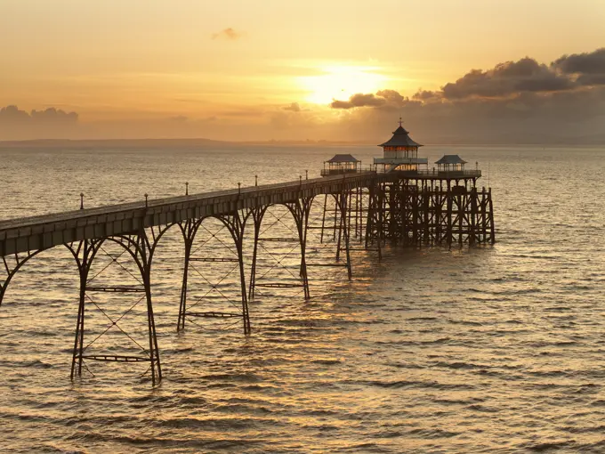 UK - England, Somerset, Clevedon, Clevedon Pier