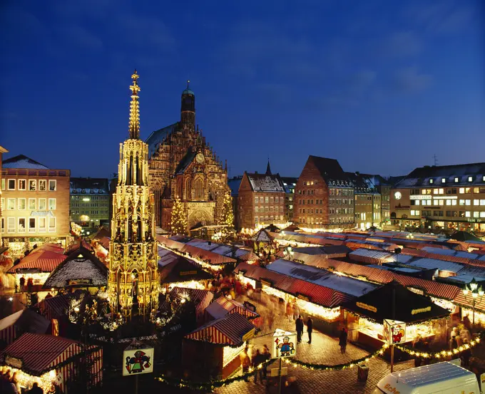 Germany, Bavaria, Nurenburg, Christmas Market