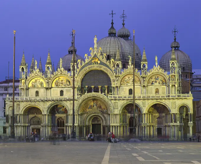 Italy, Veneto, Venice, St. Mark's at Night