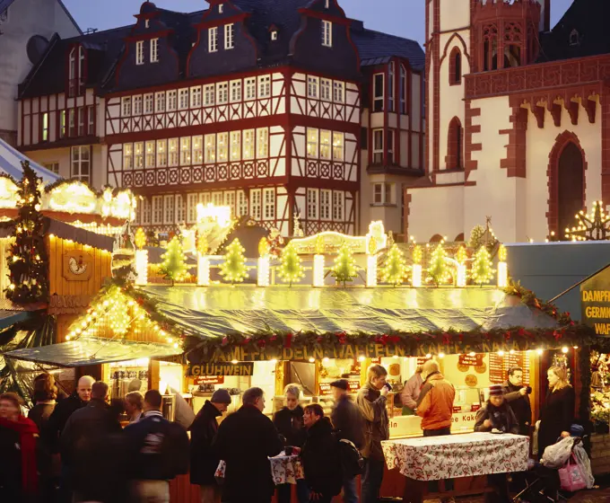 Germany, Hesse, Frankfurt am Main, Christmas Market