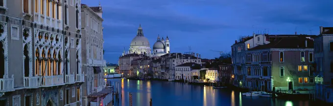 Italy, Veneto, Venice, Grand Canal  at Night