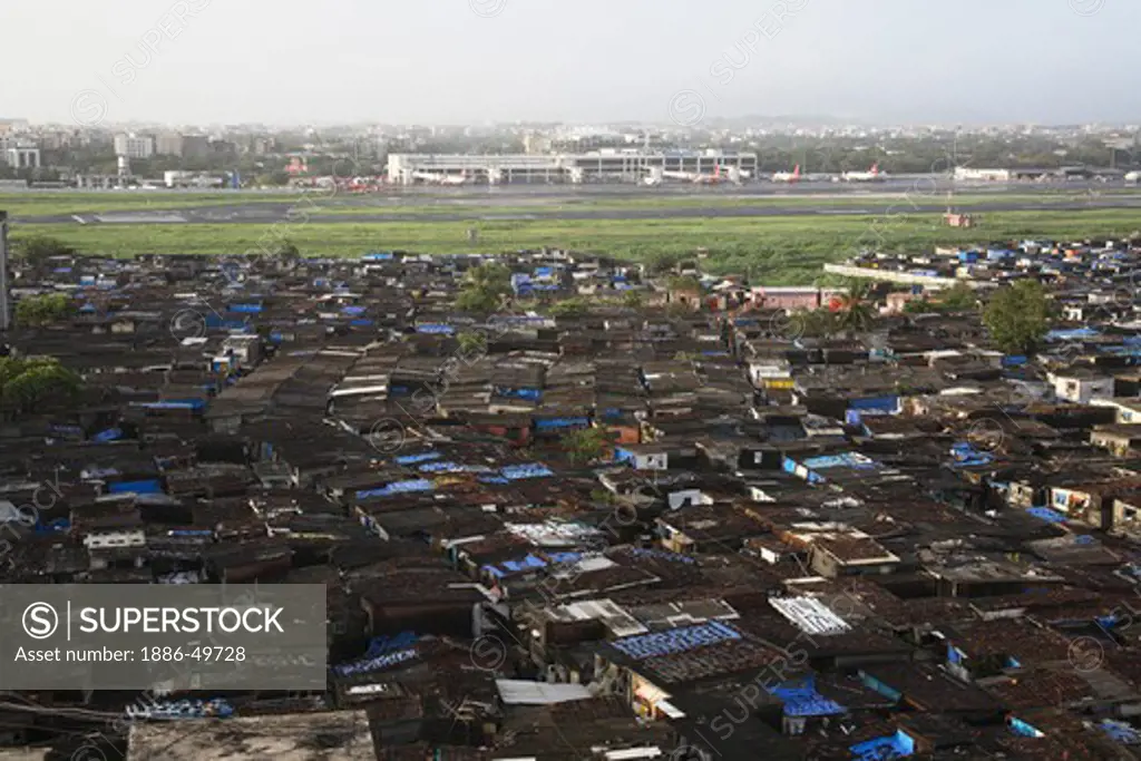 Slum area near Santacruz Airport ; Vakola ; Bombay Mumbai ; Maharashtra ; India No Permission