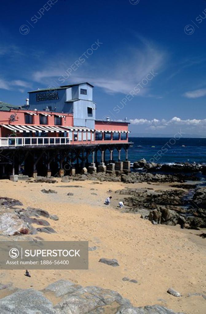 The Fish Hopper Restaurant sits over Monterey Bay on historical