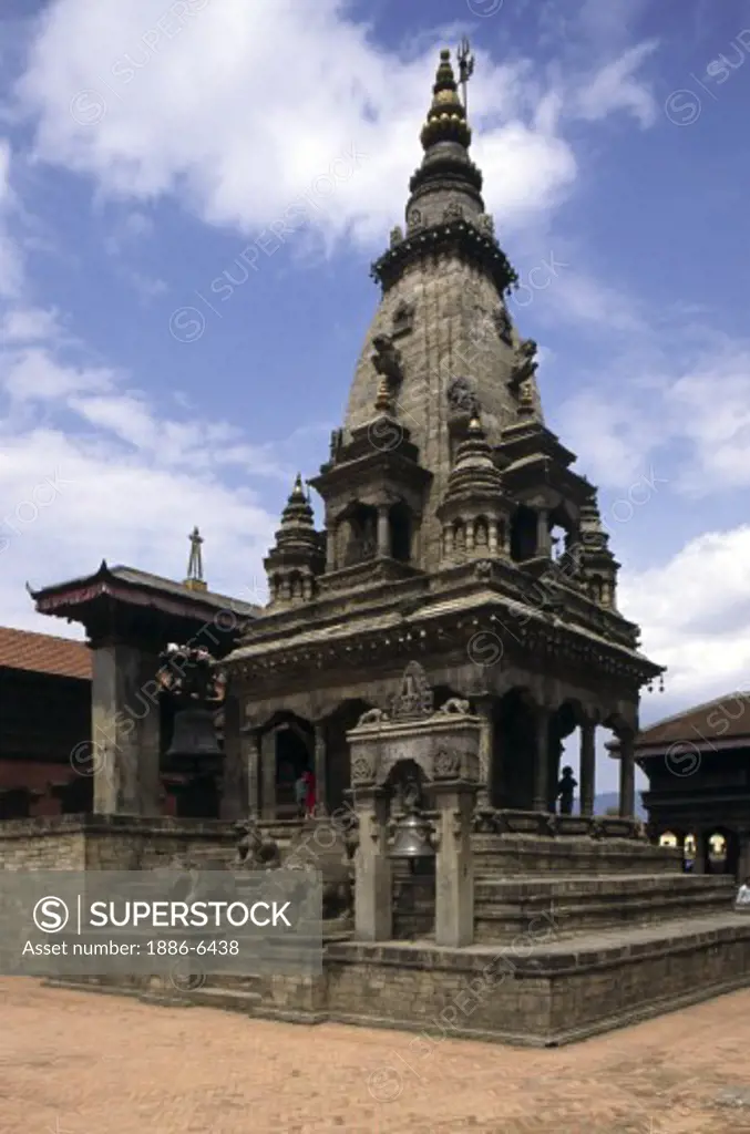 The  RAMESHWAR TEMPLE dedicated to SHIVA in  DURBAR SQUARE - BHAKTAPUR, NEPAL