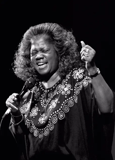 A FEMALE JAZZ SINGER performs at the MONTEREY JAZZ FESTIVAL  - MONTEREY, CALIFORNIA