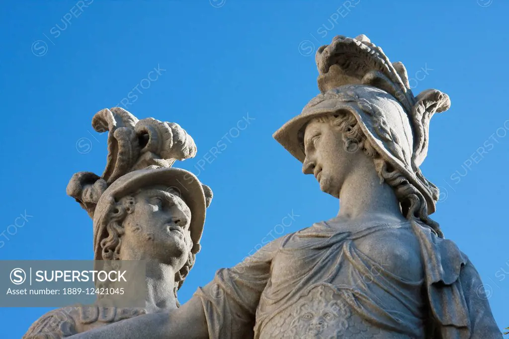 Statues in the Great Parterre of Schonbrunn Palace, Vienna (Wien), Austria