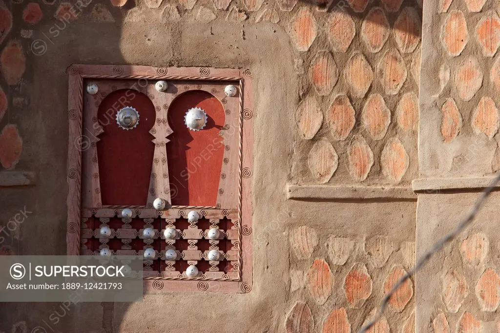 Yemeni Window In The Traditional Sudanese Architecture In Djenne, Mali