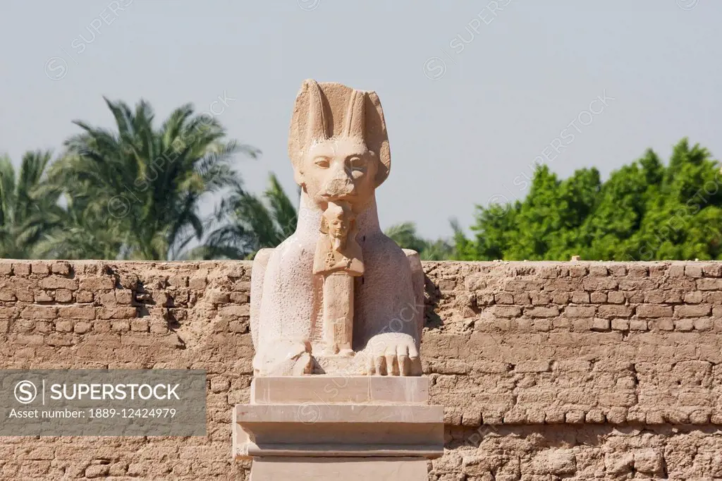 Anubis Statue At The Ramesseum, Western Thebes, Qina, Egypt