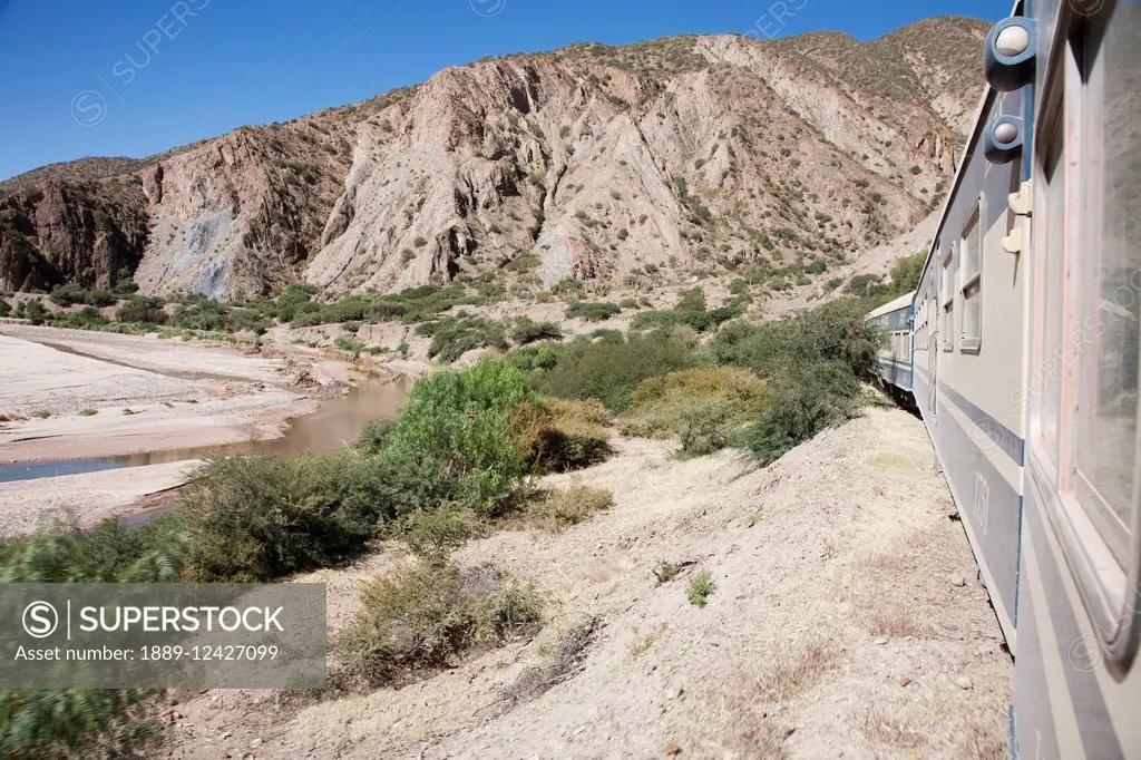 Wara Wara Del Sur Train Along The Tupiza River, Potosi Department, Bolivia