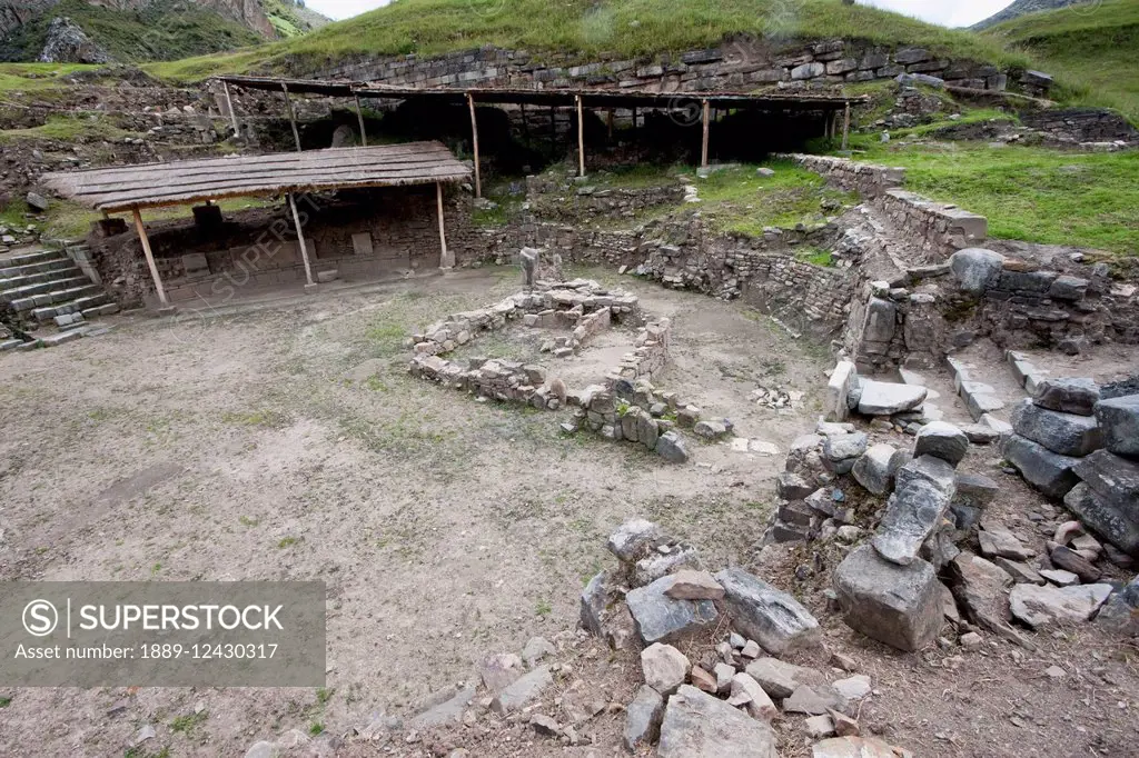 Circular Plaza, Chavin De Huantar, Ancash, Peru