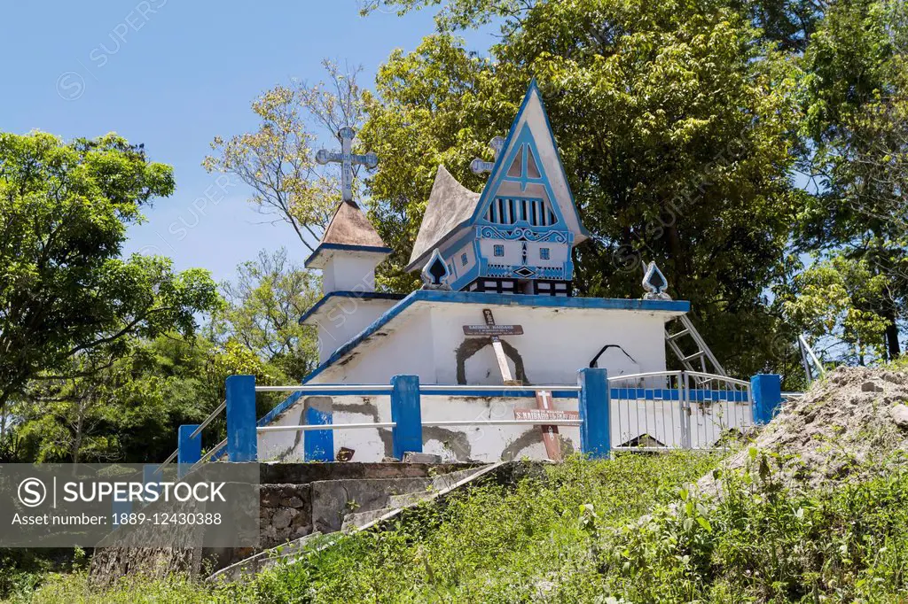 Batak tugu (Bone house) on Samosir Island, Lake Toba, North Sumatra, Indonesia