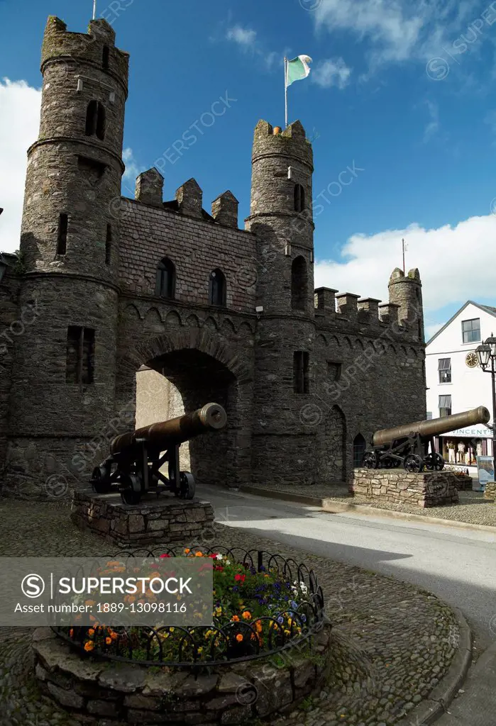 Old castle gate in Macroom town; County Cork, Ireland