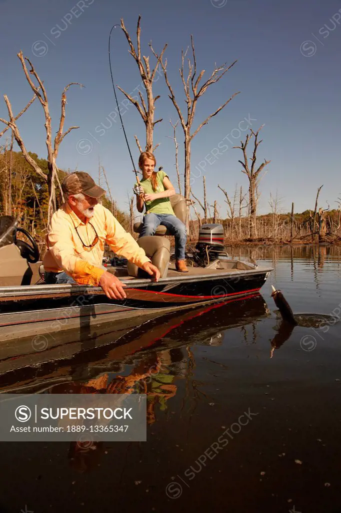 Bass Fishing On Lake