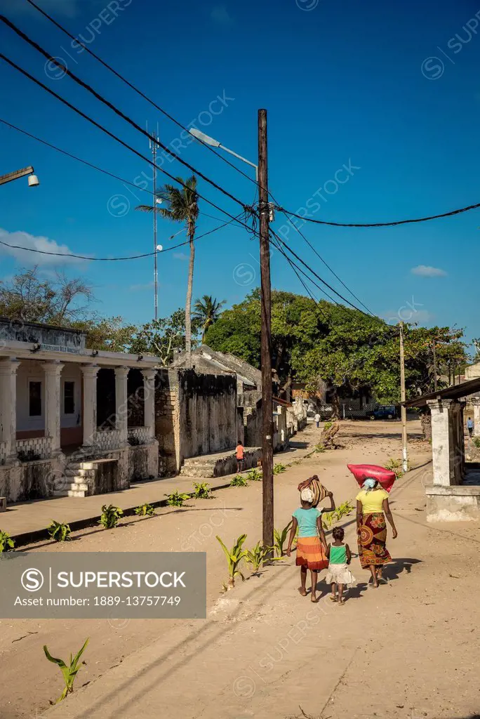 Abandoned colonial style houses on Ibo Island, Quirimbas National Park; Cabo Delgado, Mozambique