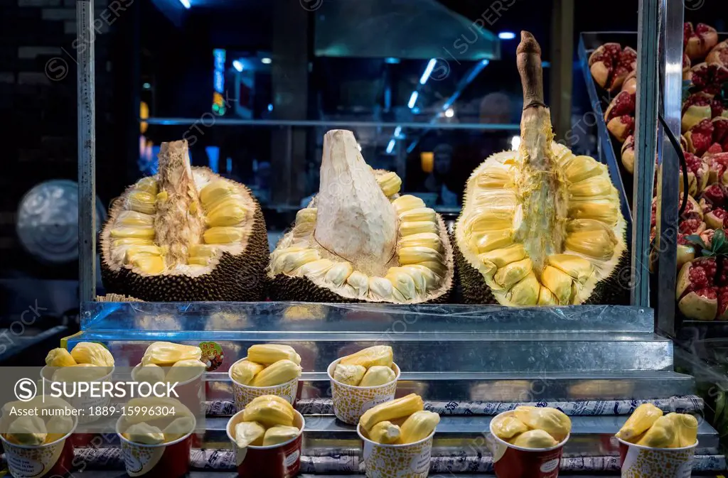 Traditional Chinese food at the famous food market in the Muslim Quarter; Xian, Shaanxi Province, China