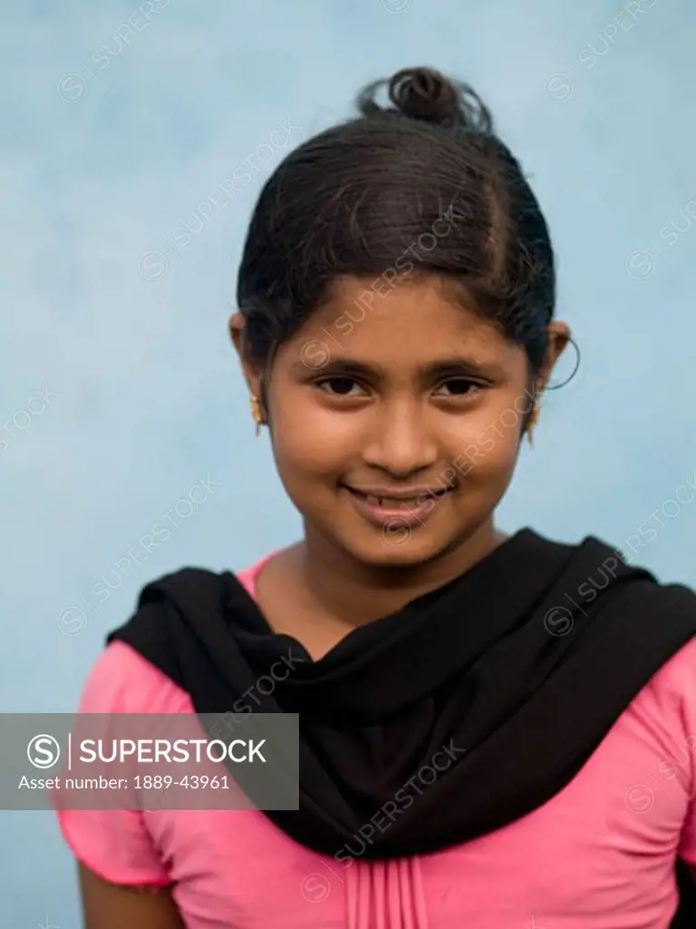 Kochi,Kerala,India;Portrait of smiling girl