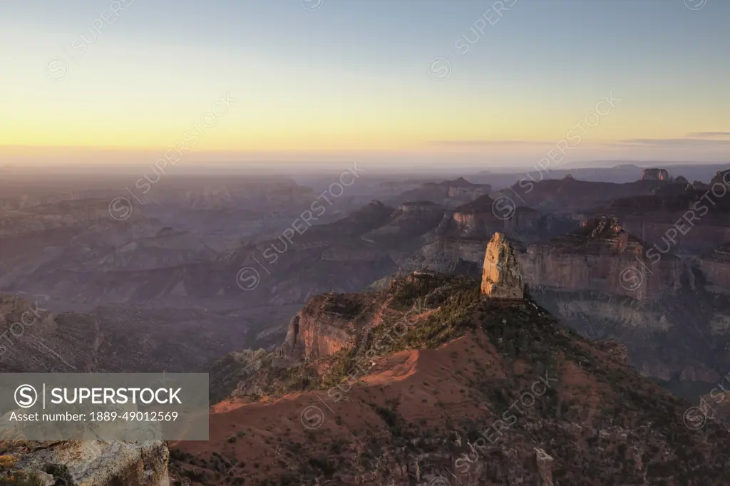 Roosevelt Point On The North Rim Of The Grand Canyon; Arizona Usa