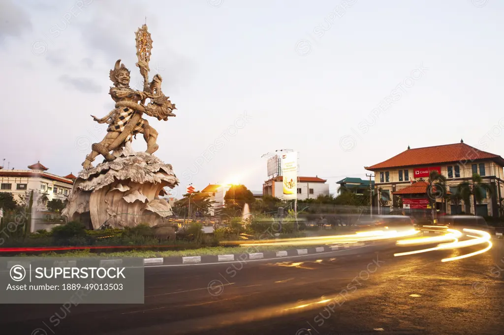 The Famous Roundabout As You Enter Into Tourist District Of Kuta, Bali, Indonesia