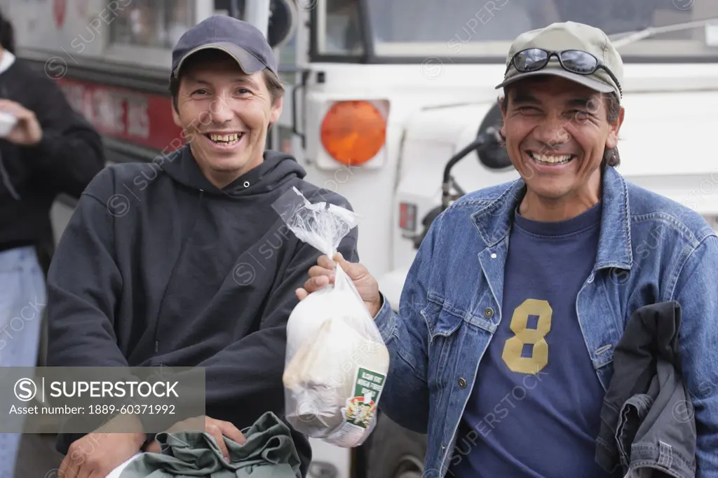 Two Friends Stopping For Lunch