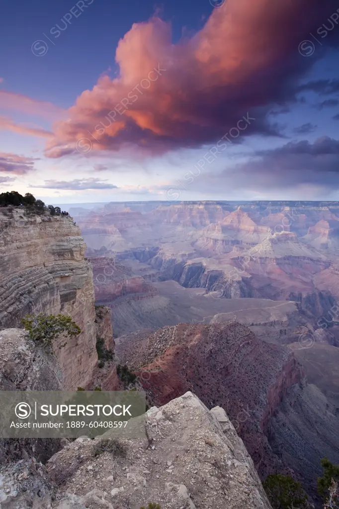 South Rim Of The Grand Canyon At Sunset, Arizona