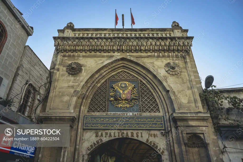 Decorative entrance to the Grand Bazaar in Istanbul; Istanbul, Turkey