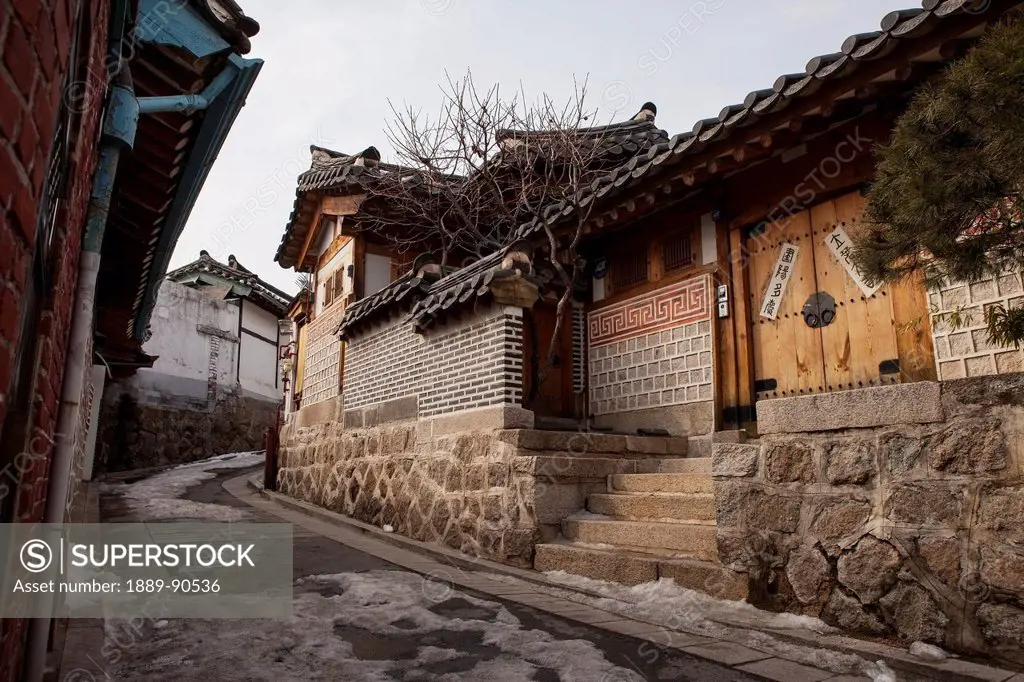 A well preserved neighbourhood in Bokchon Hanok Village; Seoul, Korea