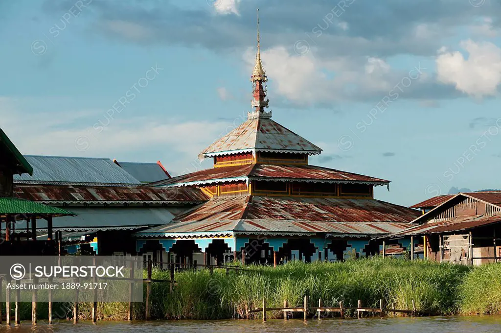 Temple On The Canal To Inya Lake; Shan State, Myanmar