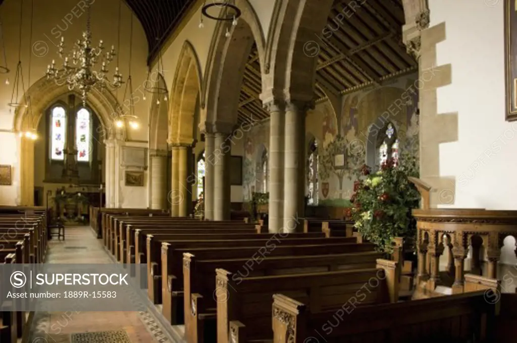 Yorkshire, England; Church interior