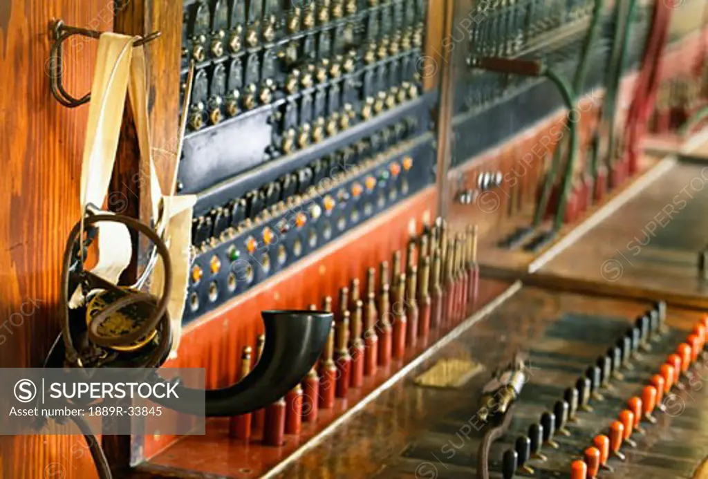 Vintage telephone operator's office, Fort Edmonton Park, Edmonton, Alberta, Canada