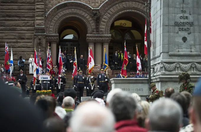 Remembrance Day Service, Old City Hall; Toronto, Ontario, Canada