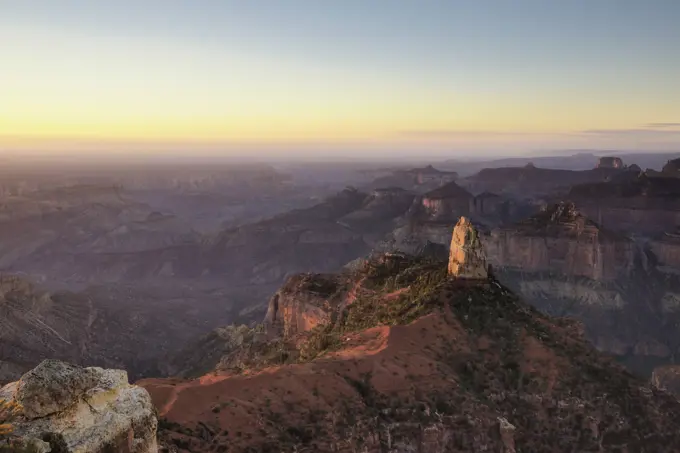 Roosevelt Point On The North Rim Of The Grand Canyon; Arizona Usa