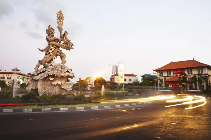 The Famous Roundabout As You Enter Into Tourist District Of Kuta, Bali, Indonesia