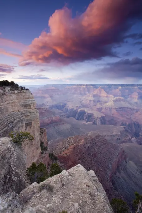 South Rim Of The Grand Canyon At Sunset, Arizona