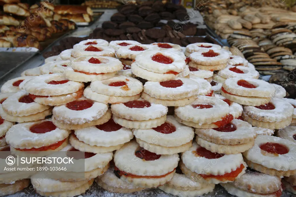 Ramadan cakes and pastries, Jerusalem, Israel, Middle East