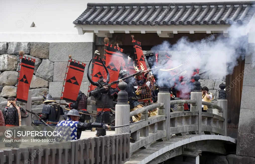 Samurai in the Odawara Hojo Godai Festival held in May at Odawara Castle in Kanagawa, Japan, Asia