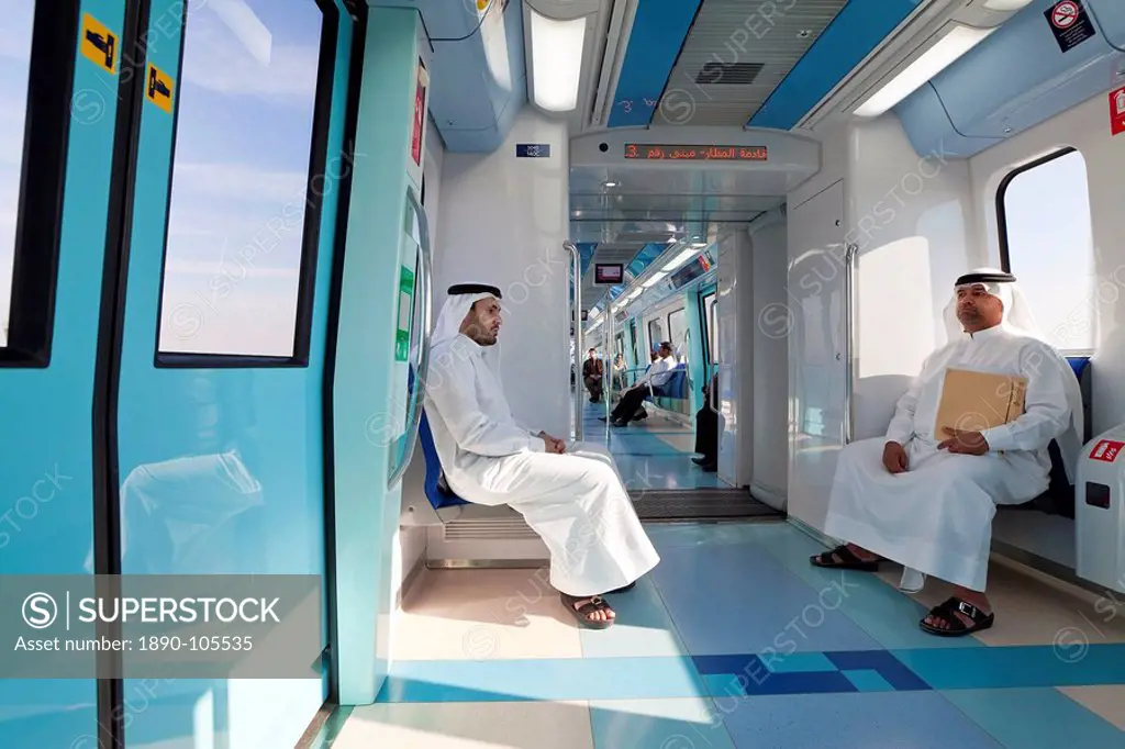 Dubai Metro, modern Metro system opened in 2010, Dubai, United Arab Emirates, Middle East