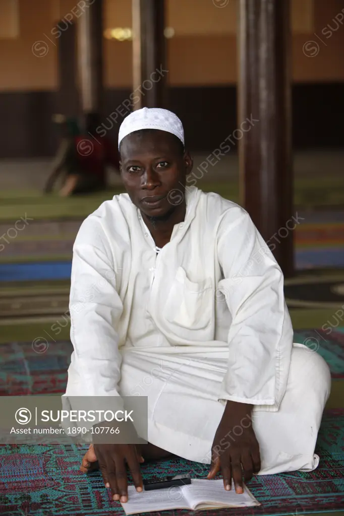 Muslim in a Lome mosque, Lome, Togo, West Africa, Africa