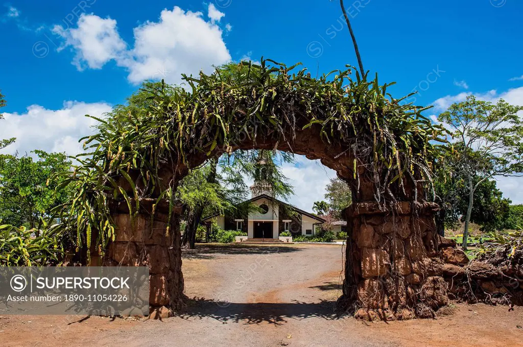 Haleiwa church in Haleiwa, North Shore Oahu, Hawaii, United States of America, Pacific