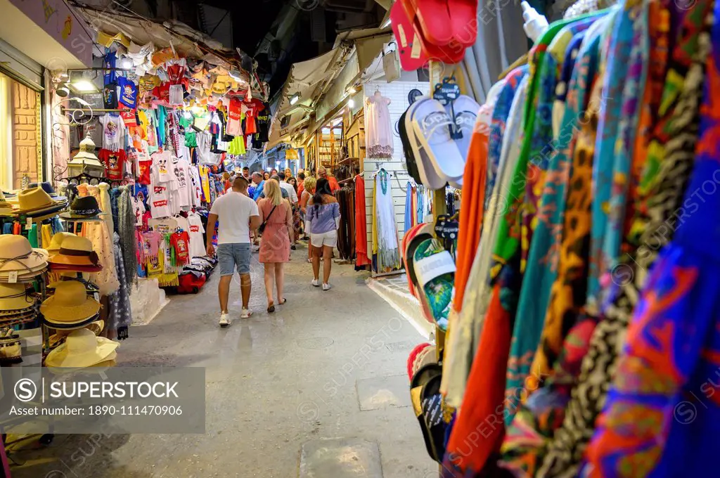 Shops selling souvenirs, Parga, Preveza, Greece, Europe