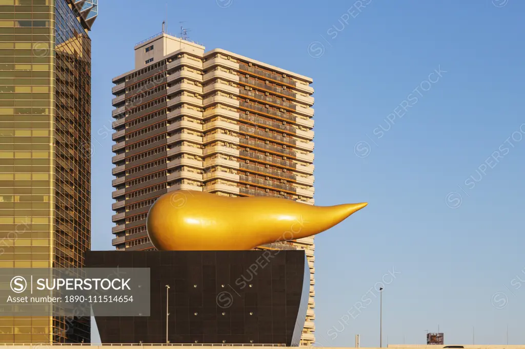 Asahi beer Golden Flame (Golden Turd), Asakusa, Tokyo, Japan, Asia