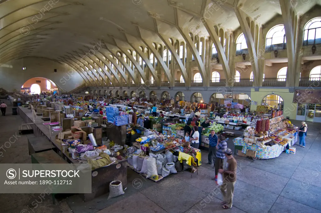 The covered bazar of Yerevan, Armenia, Caucasus, Central Asia, Asia