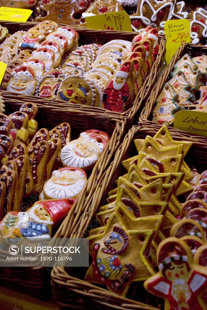 Handpainted biscuits, Christkindelsmarkt Christ Child´s Market Christmas market , Nuremberg, Bavaria, Germany, Europe