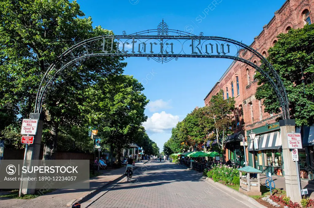 Victoria Row pedestrian zone in Charlottetown Prince Edward