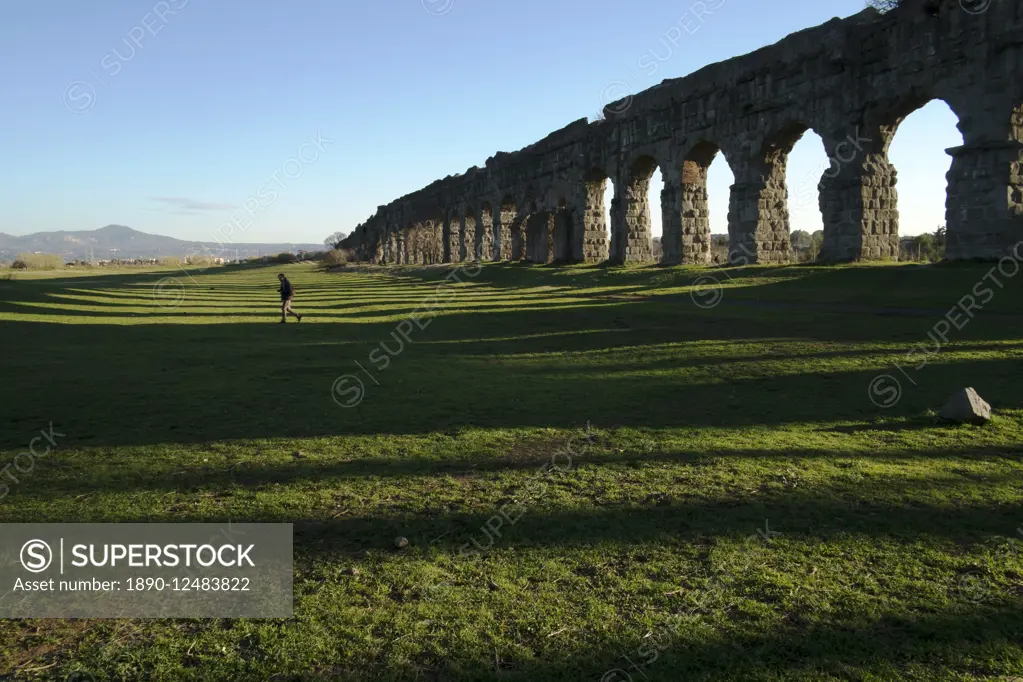 One of the largest Aqueducts in Rome built in the year 38 BC, Rome, Lazio, Italy, Europe