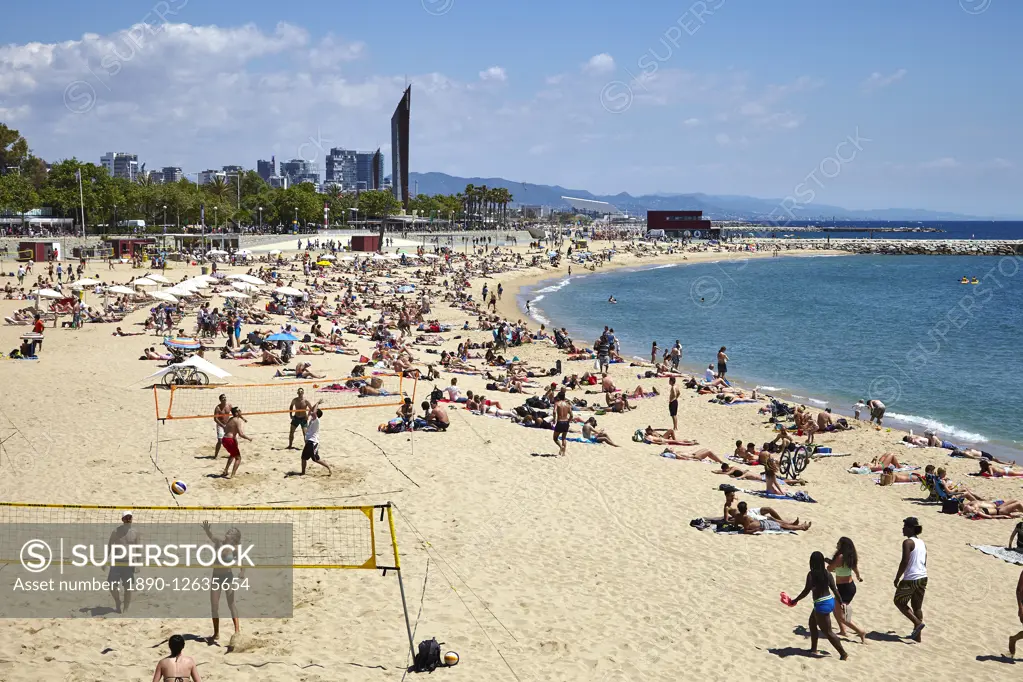 Barcelona Beach, Barcelona, Catalonia, Spain, Europe