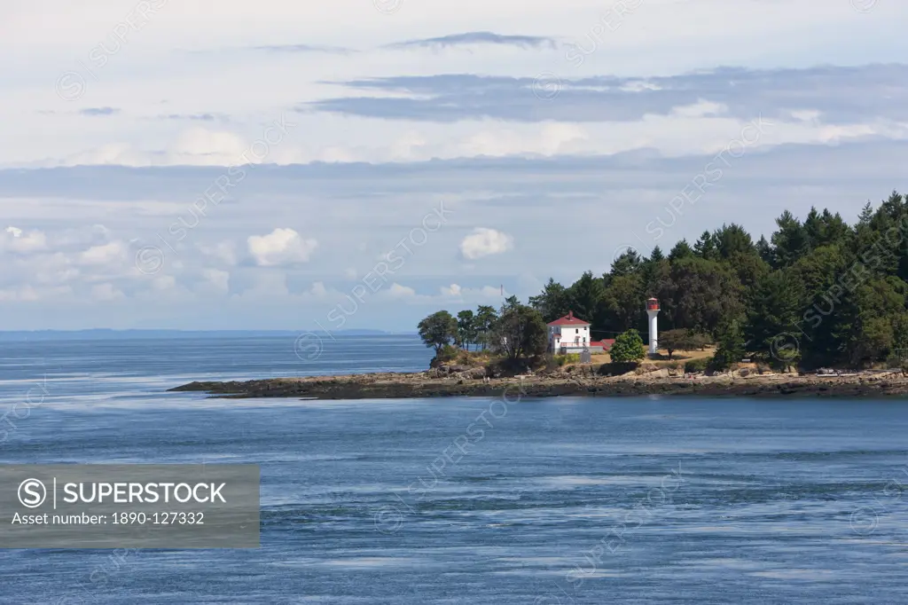 Georgina Point Light, Mayne Island, Vancouver, British Columbia, Canada, North America